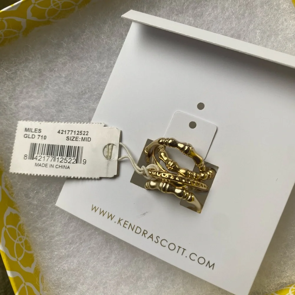 Kendra Scott Gold Rings Stack Set - Picture 2 of 3